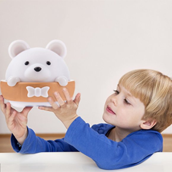 Cute Bear Night Light Girls Baby Boy Toddler Gifts Portable USB Charging Reading - Picture 9 of 10